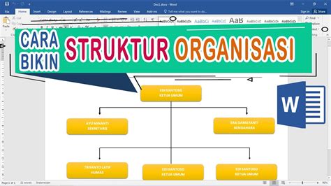 Cara Mudah Membuat Struktur Organisasi di Word, Mudah dan .